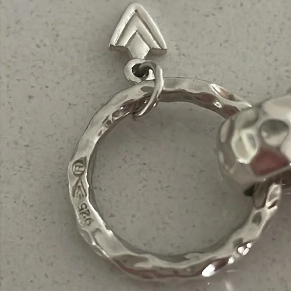 Silpada Hammered Sterling Silver Rolo Link Bracelet B1610 - Picture 8 of 11